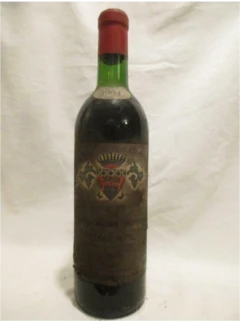 photo 1964 Pomerol Château Grand Moulinet Étiquette Abîmée) Rouge Bordeaux