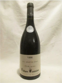photo 1998 Hautes Côtes de Nuits Château Villars Fontaine les Genévrières Rouge Bourgogne