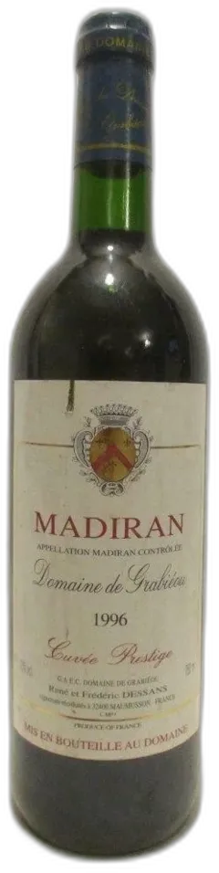 photo 1996 Madiran Domaine de Grabiéou Prestige Rouge Sud-Ouest France