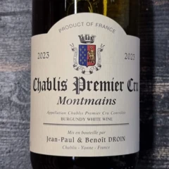 photo Chablis 1er Cru 2023 Blanc Montmains Droin