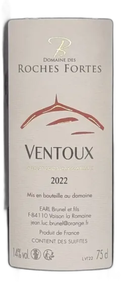 photo Ventoux 2022 Rouge Roches Fortes