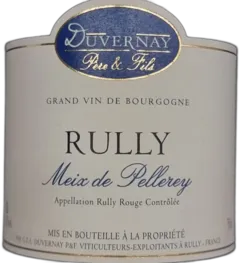 photo du vin Rully 2022 Rouge Meix de Pellerey Duvernay