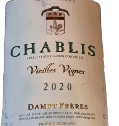photo Chablis 2020 Blanc Vieilles Vignes Dampt Magnum