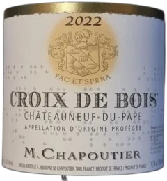 photo Bio Châteauneuf-du-Pape 2022 Rouge Croix de Bois m Chapoutier