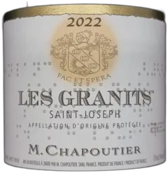 photo Bio st-Joseph 2022 Blanc les Granits m Chapoutier