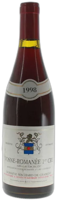 image du vin 1998 Machard Gramont, Vosne-Romanee Premier Cru, les Gaudichots