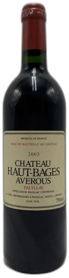 photo Château Haut-Bages Averous 2003