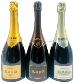 photo Champagne Krug du Soliste a l Orchestre-1 Blle Cuvee 164 1 Blle Millesime 2008 1 Blle de Clos du Mesnil 2008 2008 d’Origine de 3