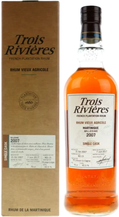 photo Trois Rivières Single Cask Vieux Rhum Agricole Millésimé 2007 Martinique