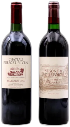 photo Duo Segond de Durfort 1994 et Château Durfort Vivens 1996 Margaux