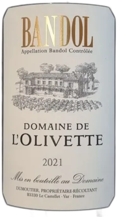 photo Bandol 2021 Rouge Domaine de l’Olivette