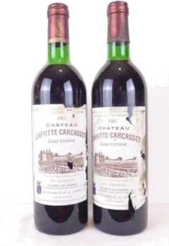 photo 1985 Saint-Estèphe Château Laffitte-Carcasset Cru Bourgeois Lot de Rouge Bordeaux