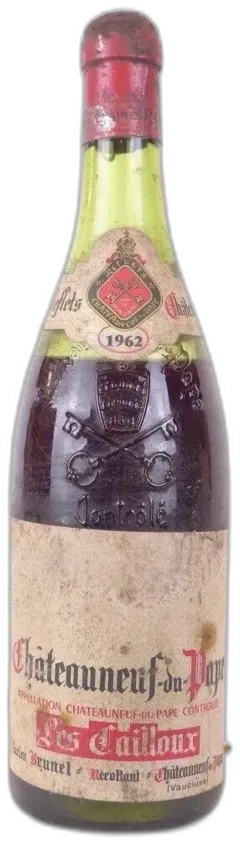 photo 1962 Châteauneuf du Pape Lucien Brunel les Cailloux Capsule Abîmée) Rouge Rhône