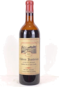 photo 1971 Fronsac Château Jeandeman Niveau Bas) Rouge Bordeaux