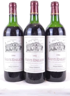 photo 1986 Saint-Émilion Philippe Gerbaud Lot de Rouge Bordeaux