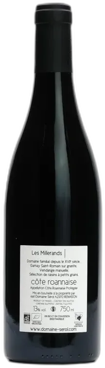 photos du vin Côte Roannaise les Millerands Sérol