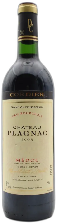 photos du vin Château Plagnac 1998