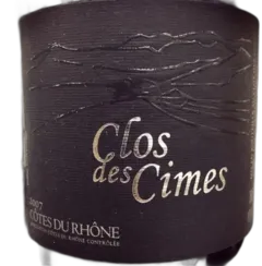 photo du vin Clos des Cimes Côtes du Rhône le Clos des Cimes