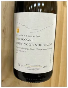 photo Hautes Côtes de Beaune Blanc en Cheignot