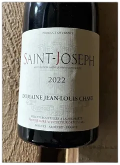 photo Domaine Jean-Louis Chave Saint Joseph 2022