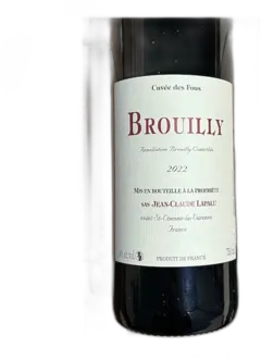 photo du vin Jean-Claude Lapalu Brouilly Cuvée des Fous