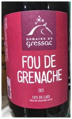 photo du vin Domaine de Gressac Igp Pays du Gard Fou de Grenache