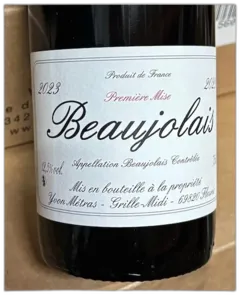 image du vin Yvon Métras Beaujolais Première Mise