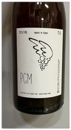 photo le Raisin à Plume Vin de France Blanc Pgm 2019 Magnum