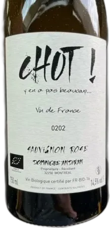 photo du vin Dominique Andiran Vin de France Chut!
