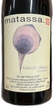 photo du vin Domaine Matassa Vin de France French Disko
