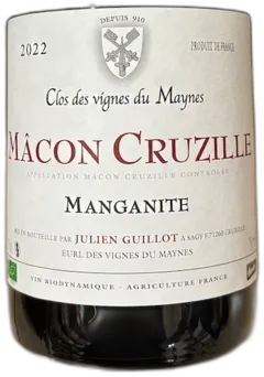 photo du vin Les Vignes du Maynes Mâcon-Cruzilles Rouge Manganite