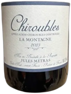 illustration du vin Jules Métras Chiroubles la Montagne