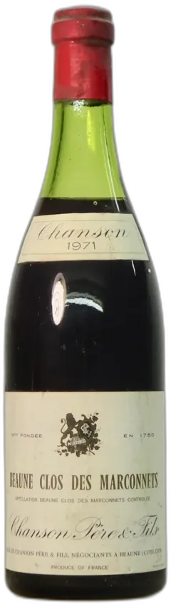 photo Beaune 1er Cru Marconnets, Domaine Chanson, 1971