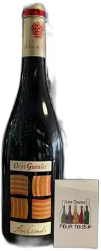 vue du vin Aop Costières de Nîmes Rouge Cimels or et Gueules