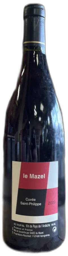 photo du vin Cuvée Saint Philippe Domaine le Mazel 2003