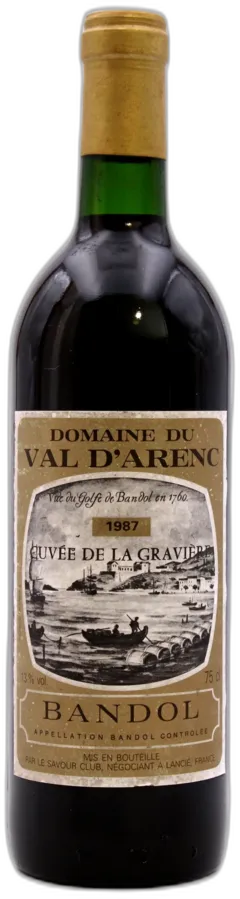 photo du vin Domaine du Val d’Arenc 1987 Cuvée de la Gravière Bandol
