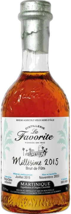 photo Rhum Martinique la Favorite 8 Ans Millesime 2015