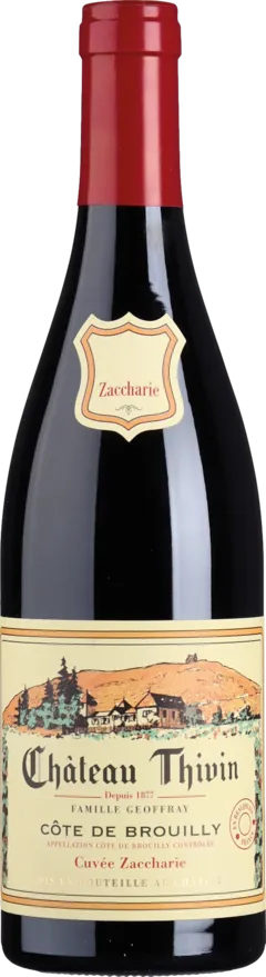 vue du vin Chateau Thivin Cote de Brouilly Cuvee Zaccharie 2022