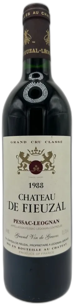 photo du vin Château de Fieuzal Pessac-Leognan Rouge 1988 Bordeaux France