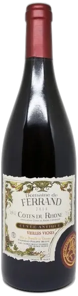 photo du vin Domaine de Ferrand Cuvée Antique Vieilles Vignes 2018