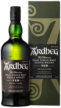 photo Islay Single Malt Scotch Whisky Guaranteed 10 Years Old Ardbeg