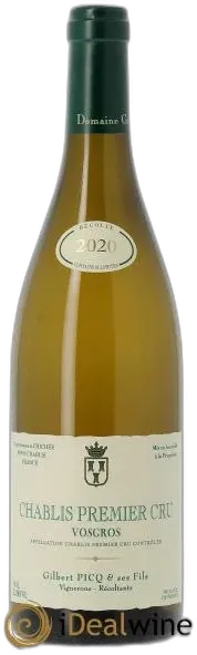 photo Chablis 1er Cru Vosgros Gilbert Picq et Fils