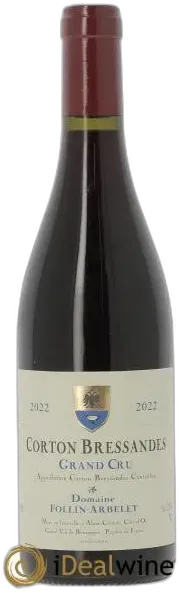 photo Corton Grand Cru Bressandes Follin-Arbelet 2022