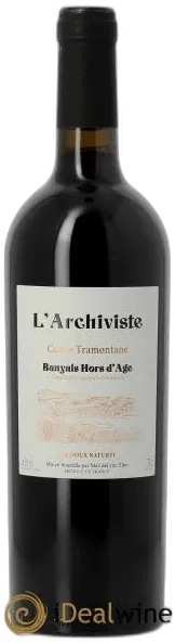 photo Banyuls Hors d'Âge Cuvée Tramontane L'Archiviste