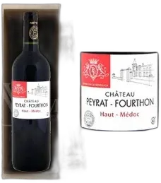 photo Magnum Haut Médoc Château Peyrat Fourthon 2015 en Plumier Bois Gravé