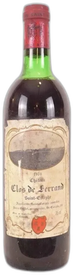 photo 1978 Saint-Estèphe Clos de Ferrand Rouge Bordeaux