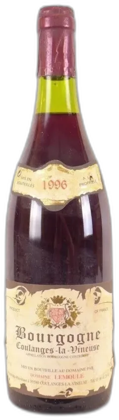 photo Coulanges la Vineuse Domaine Lemoule Rouge Bourgogne