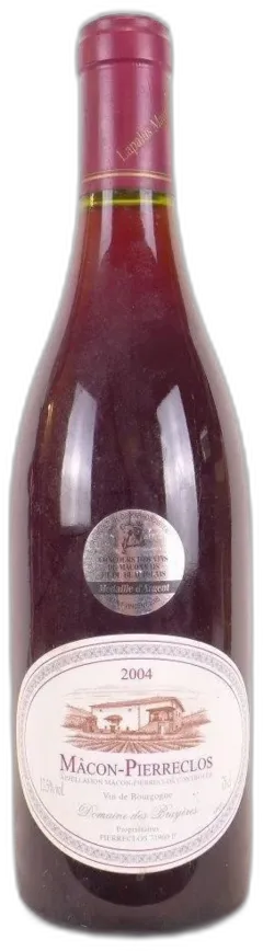 photo du vin Mâcon-Pierreclos Domaine des Bruyères Rouge Bourgogne