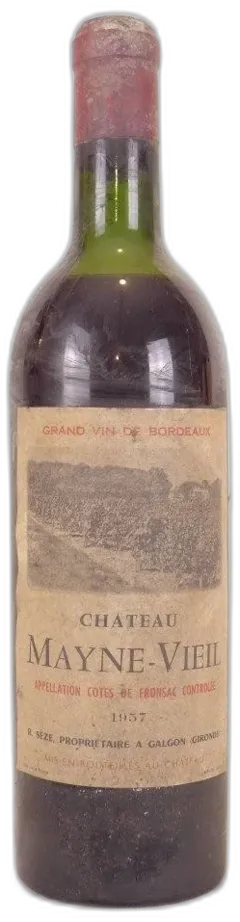 photo 1957 Fronsac Château Mayne-Vieil b3 Rouge Bordeaux