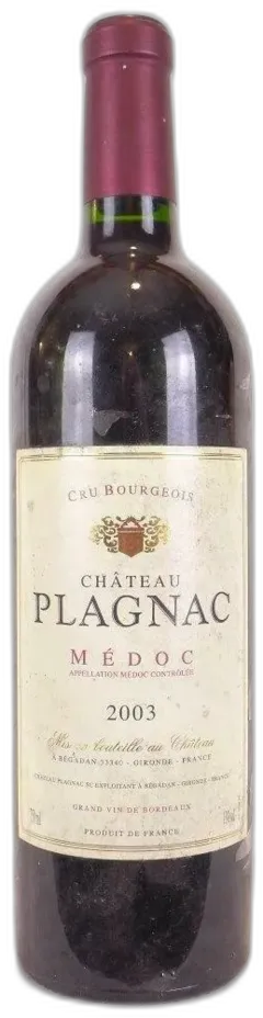 photo 1989 Médoc Château Plagnac Cru Bourgeois Rouge Bordeaux